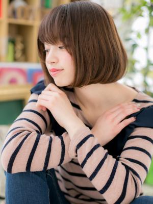 ナチュラルカワイイ＊前下がりボブ