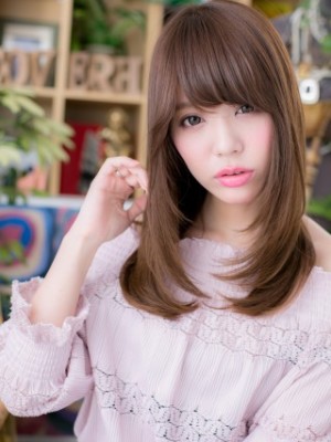 重カワ♪小顔ワンカールストレート