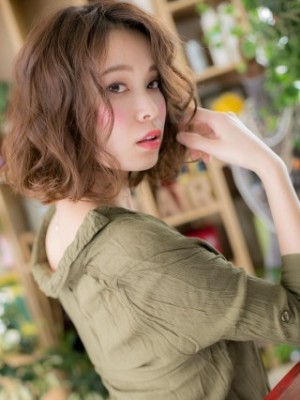 重軽☆ふわふわくせ毛風大人ボブ