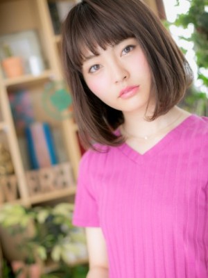ナチュラル可愛い♪シルキー小顔ストレート