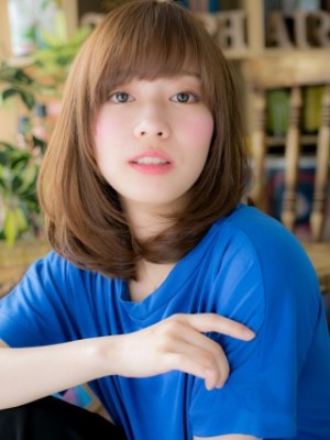 素髪感*斜めバング*ラブナチュミディ