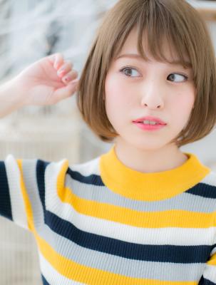 大人かわいい♪ガーリー小顔ボブ