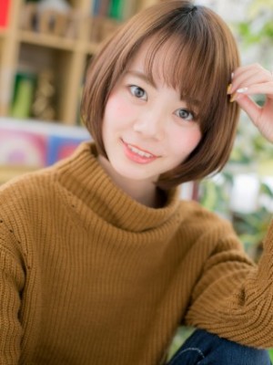 好感度大！王道★小顔☆前下がりボブ