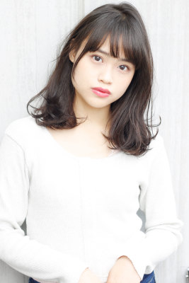 暗髪グレージュカラー 大人フェミニンパーマ
