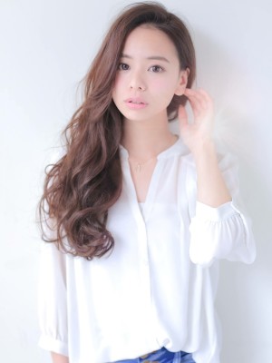 大人グレージュ×デジタルパーマ