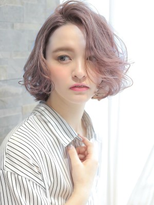 グレージュボブ☆スタイリングも簡単