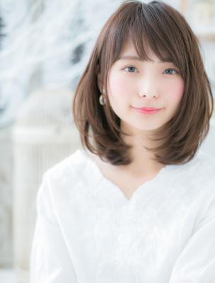 斜めバングの好感★ワンカールセミディ