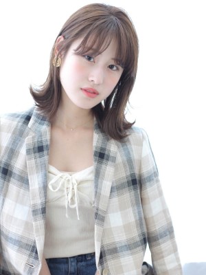 [lagoon長浜里香]大人外ハネオシャレミディ