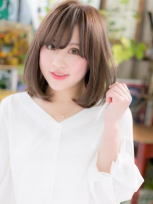 *bliss*目力UPの斜めバング◎ナチュラルストレート
