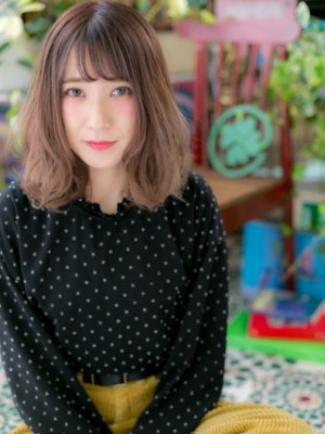 くせ毛風ゆるふわカール♪愛されミディアム