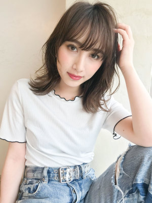 大人ナチュラルミディ ひし形パーマ