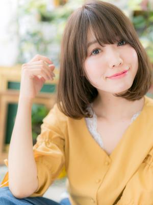 目力UP！斜めバングｘ小顔ワンカール
