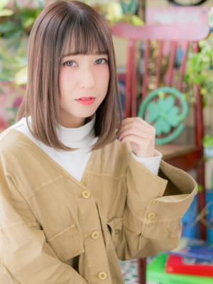 透明感☆前下がりツヤストレート