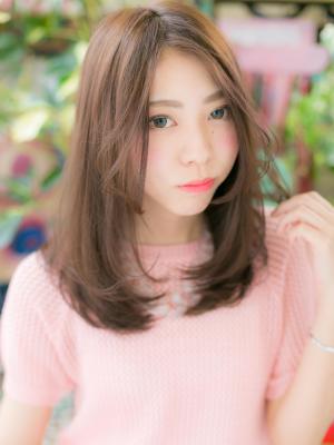 センターパート♪ナチュラルスイートストレート