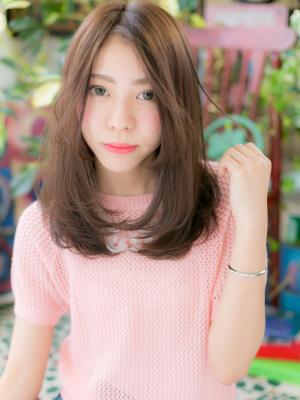 センターパート♪ナチュラルスイートストレート