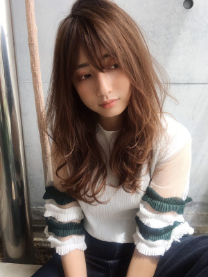 ひし形シルエットで小顔　大人ロング【y－３６８】
