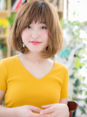 外国人風カラー★前下がりガーリーボブ