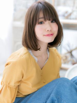 目力UP！斜めバングｘ小顔ワンカール