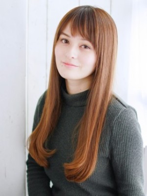 ツヤ系ストレートロング
