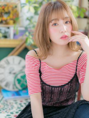外国人風カラー☆外ハネハニーヘア