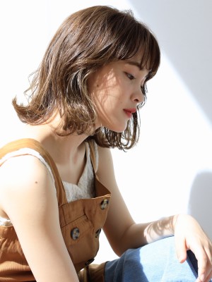 無造作×ミルクティーベージュ
