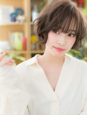 くせ毛風カール♪小顔前下がりボブ