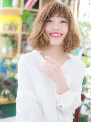Aライン♪外国人風前下がりふわミディ