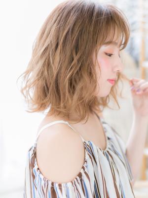 シフォンウェーブ♪外国人風小顔ボブ