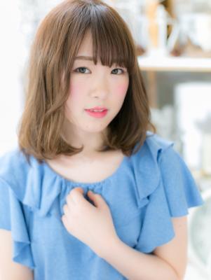 小顔フェミニン♪ゆるふわくせ毛風カール