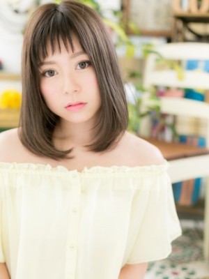 大人かわいい◎黒髪風・オン眉・ワンカール