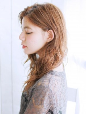 無造作ウエットロングスタイル