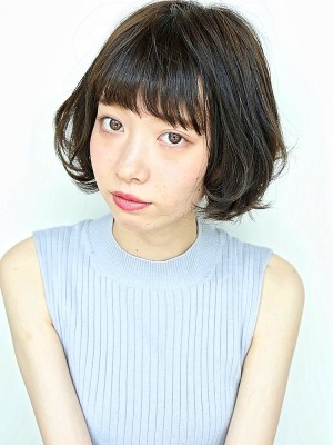 大人可愛いオフィスボブ 大人可愛いオフィスボブのイメージ画像