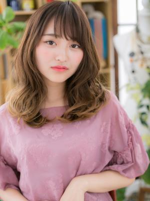 耳かけも◎外国人風♪小顔くびれカール