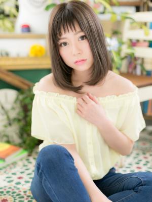 大人かわいい◎黒髪風・オン眉・ワンカール