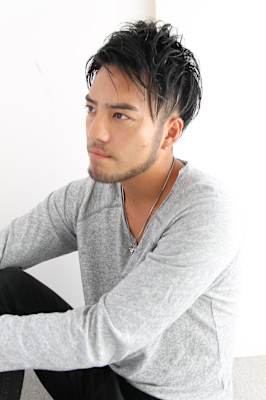 【パーマ】メンズツーブロックミディ