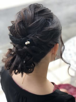 ふんわり編み込みアレンジ