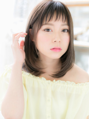 大人かわいい◎黒髪風・オン眉・ワンカール