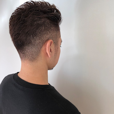 ナチュラルフェード オールバック 3mm~