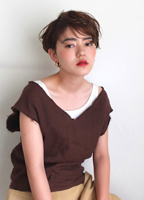 マッシュベースのショートパーマスタイル