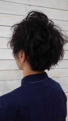 メンズパーマ×ラフショートミディ