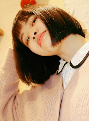 シースルーバング×ワンレンボブ