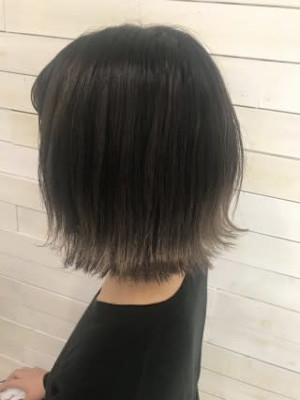 バレイヤージュ×アッシュグレー