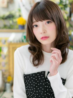 斜めバング♪モテかわくせ毛風ウェーブ