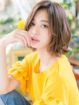 くせ毛風カール＊抜け感大人ボブ エアリーボブ