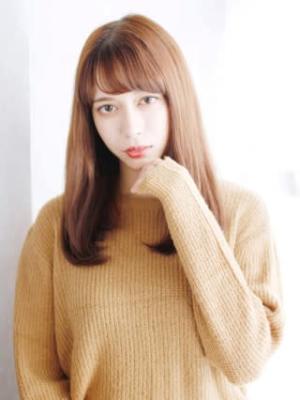 厚め前髪の内巻きワンカール