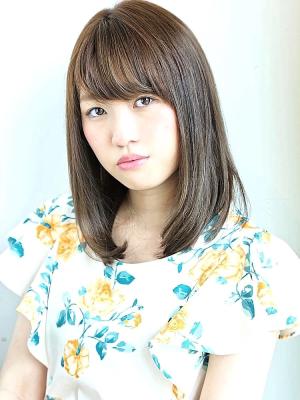 ダークアッシュなサラサラストレート