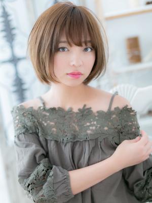 シュッと引き締め！小顔前下がりボブ キュートボブ