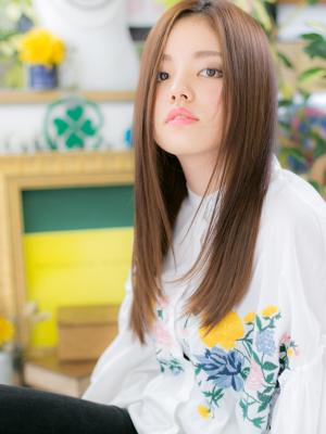 大人かわいい美人ストレート フェミニンストレート