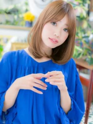 外国人風カラー★ツヤロブスタイル ガーリーボブ