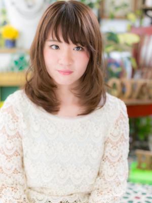 女子の憧れ☆ふんわりくせ毛風ミディアム　エアリーウェーブ